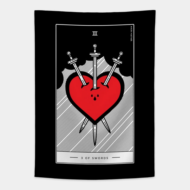 3 of Swords Tapestry by averymuether