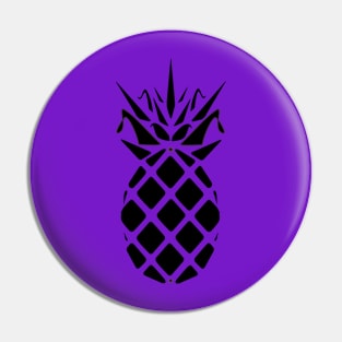 Pineapple black silhouette Pin