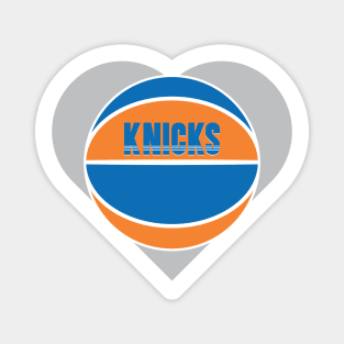 Heart Shaped New York Knicks Basketball Magnet