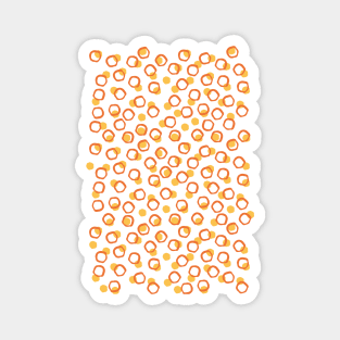 Funny orange and yellow dots Magnet