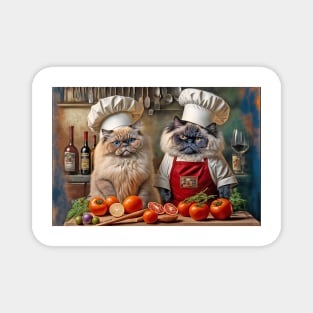 Two Cats in the Kitchen Magnet