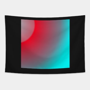 Holographic aqua and red watercolor gradient Tapestry