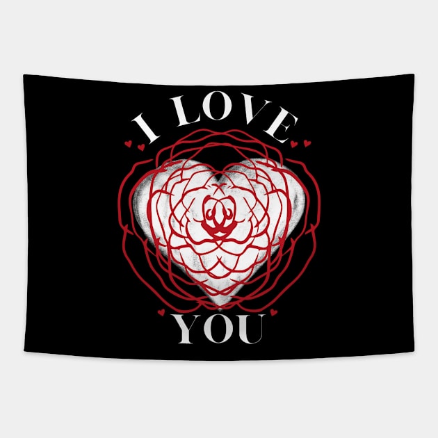 heart i love you Tapestry by crearty art