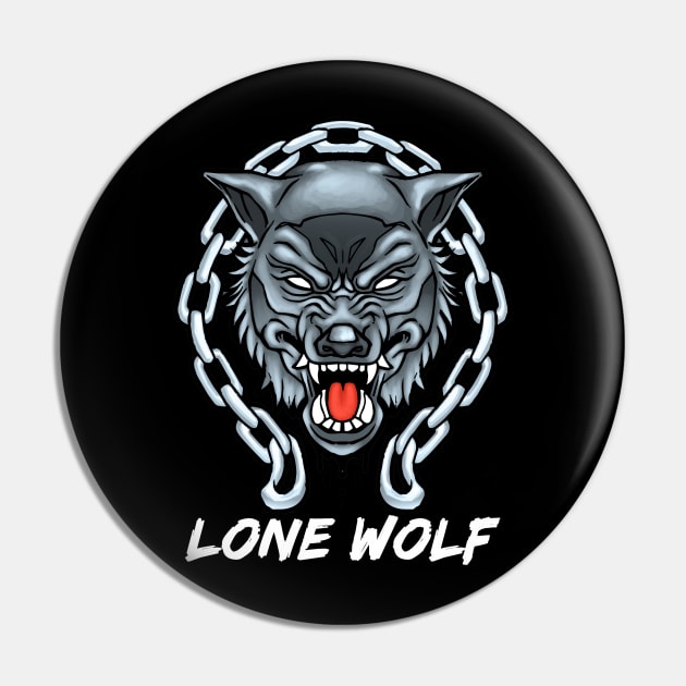 Cool Angry Lone Wolf Pin by dnlribeiro88