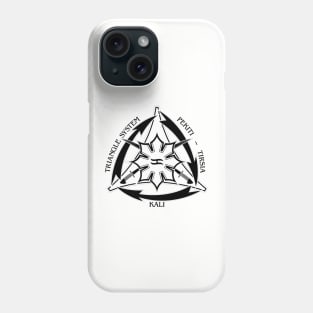 Triangle System with Swords and Black Letters Phone Case