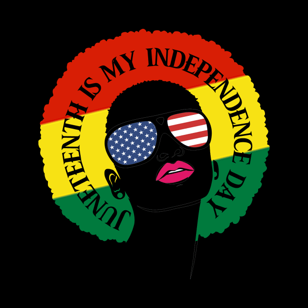 Juneteenth Is My Independence Day Juneteenth Queen Melanin African American Women Tee by David Darry