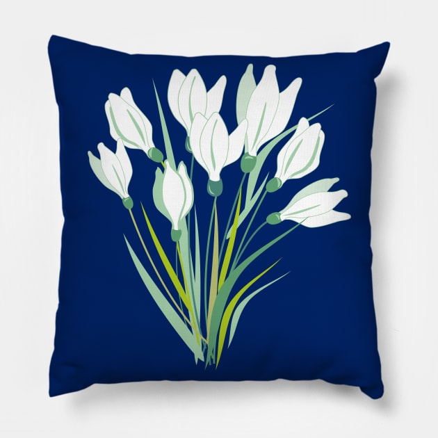 snowdrop Pillow by solarshine