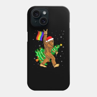 Bigfoot  Flag Gay Pride Month LGBT Christmas Tree Phone Case