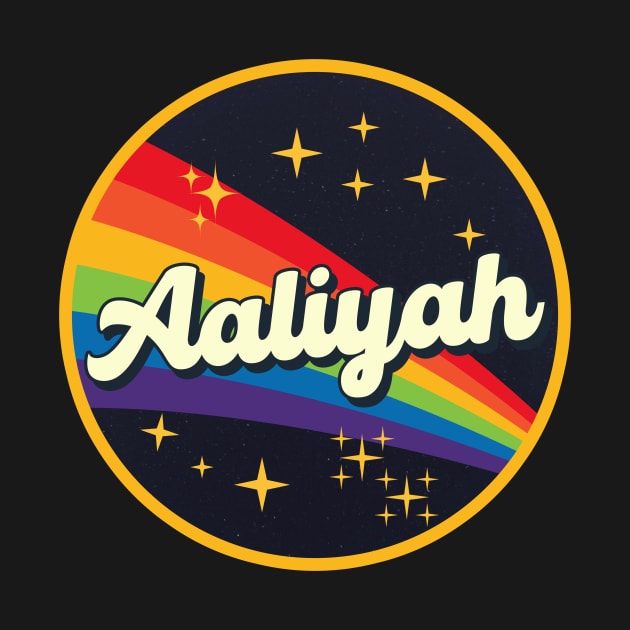 Aaliyah // Rainbow In Space Vintage Style by LMW Art