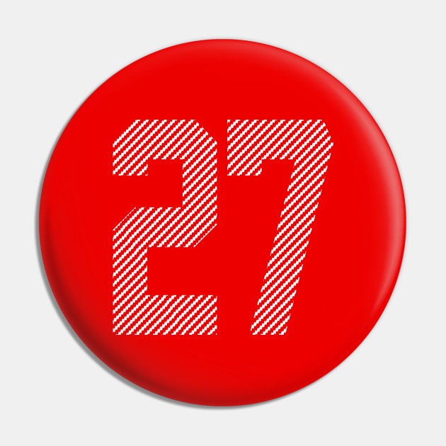 Iconic Number 27 Pin by Teebevies