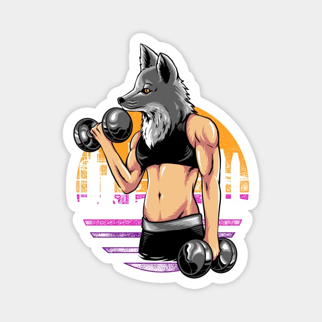 fox gym Magnet by spoilerinc
