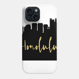 HONOLULU HAWAII DESIGNER SILHOUETTE SKYLINE ART Phone Case