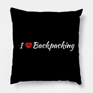 I Love Backpaking Pillow