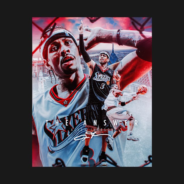 AI Allen Iverson Philadelphia The Answer Sports Art by JRoseGraphics