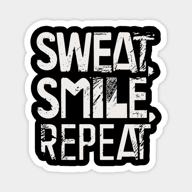 Grungy Fitness Motivation T-Shirt | Unisex Workout Apparel | Unique Funny Healthy Life Gift Idea for Sports Enthusiasts Magnet by Indigo Lake