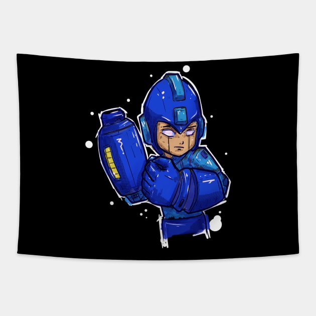 Super fighting robot 20XX Tapestry by Beanzomatic