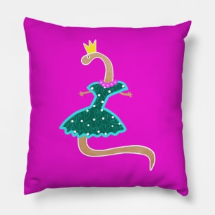 Cute worm in a crown. Pillow