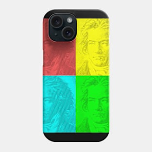 Beethoven Portraits In Squares Phone Case