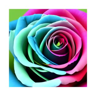 Colorful Rose Art T-Shirt