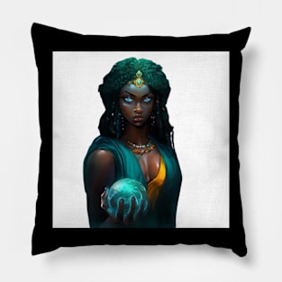 Black African goddess Pillow