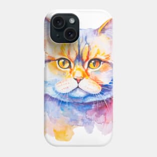 British Shorthair Cat watercolor Phone Case