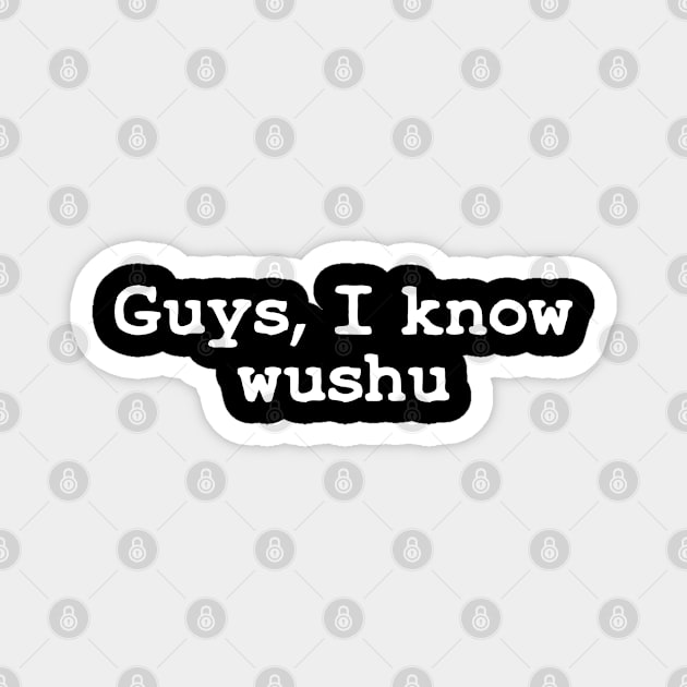 Guys I Know Wushu Sanda Wushu Lover Wushu Staff Wushu Sword Magnet by sBag-Designs