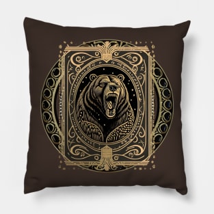 Grizzly Bear the golden wonder Pillow