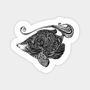 fish ornamental with white background Magnet