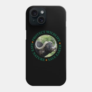 Wildlife Conservation Earth Day Buffaloes Phone Case