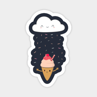 Ice Cream Candy Rain T-Shirt Magnet