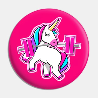 Barbell Unicorn, gym girl, fitness girl Pin