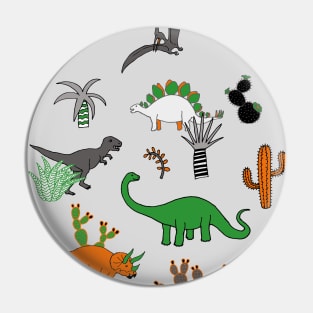 Dinosaur Desert - fun dinosaurs by Cecca Designs Pin