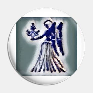 Virgo in Blue Pin