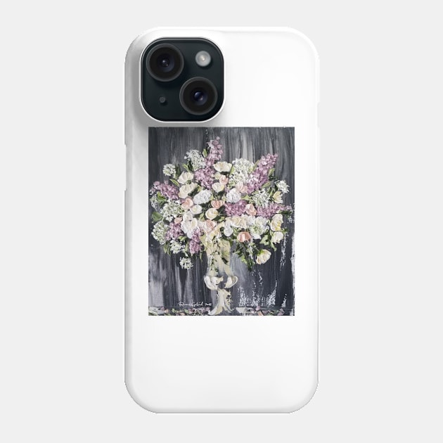 Vintage Beauty, Abstract Bouquet, Antique Bouquet, Beautiful Flowers, Pastel Florals, Palette Knife Flowers, vintage flowers, vintage vase of flowers Phone Case by roxanegabriel