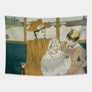 In the Omnibus by Mary Cassatt Tapestry