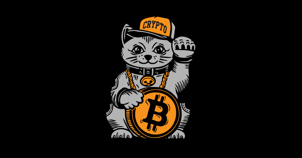 Crypto Bitcoin Cat - Bitcoin - Sticker | TeePublic