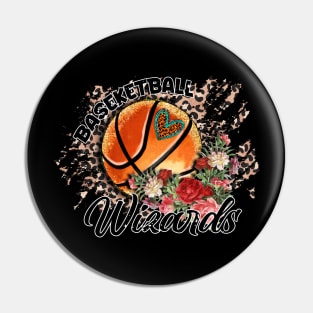 Aesthetic Pattern Wizards Basketball Gifts Vintage Styles Pin