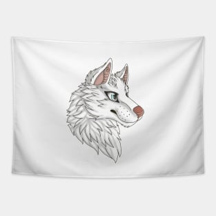 White Husky Tapestry