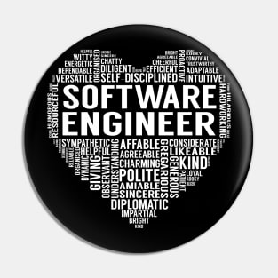 Software Engineer Heart Pin