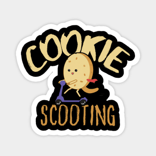 Funny E-Scooter, Cute Kawaii Cookie Driving Scooter Magnet