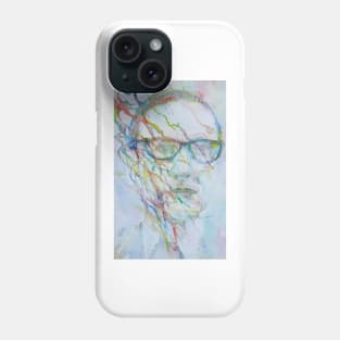 WILLIAM BURROUGHS watercolor and acrylic portrait Phone Case