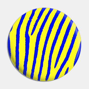 Zebra Print (Yellow & Blue) Pin