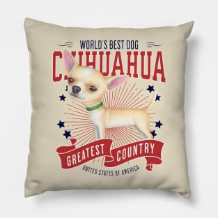 Chihuahua Best Dog USA Pillow