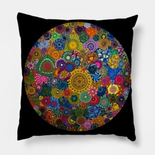 Round and Round: a Patterned Spirograph Collage Pillow