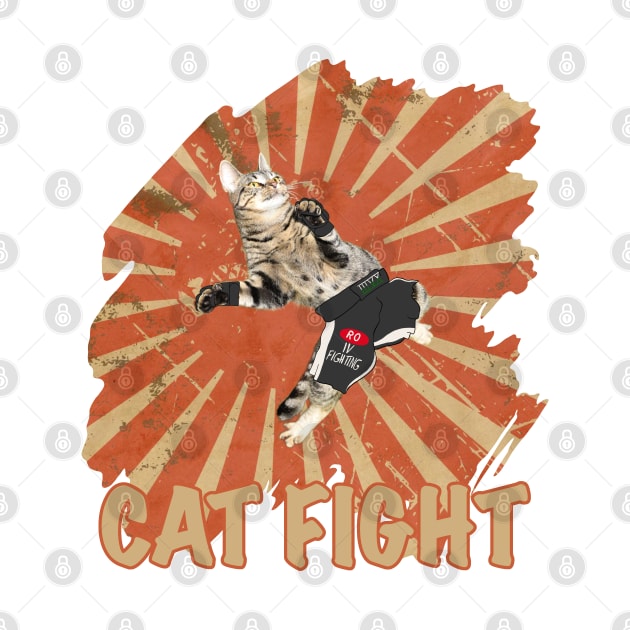 MMA Cat Fight Kitty Fighting Muay Thai Fighter Gift by ro83land