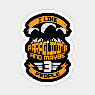 Funny Paragliding Paraglider Gift Magnet