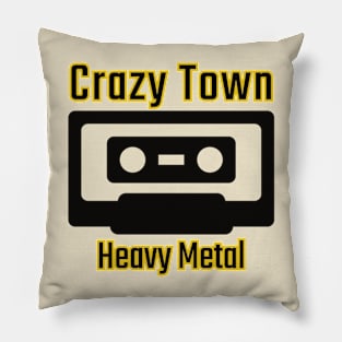 Retro Crazy Town Pillow
