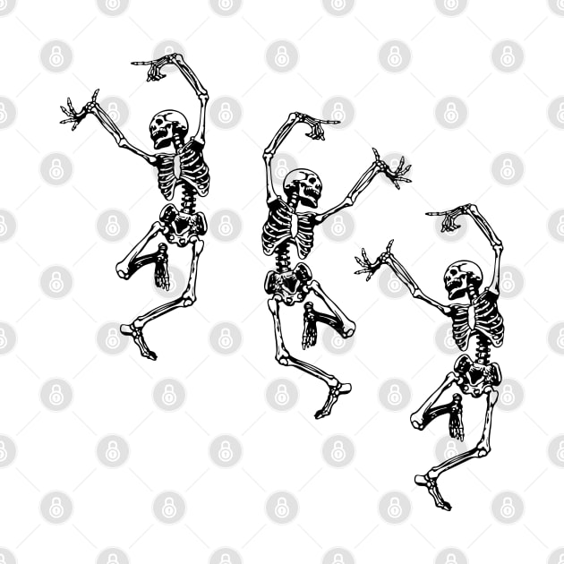 Dance with Death Skeleton Dancing Halloween by Burblues