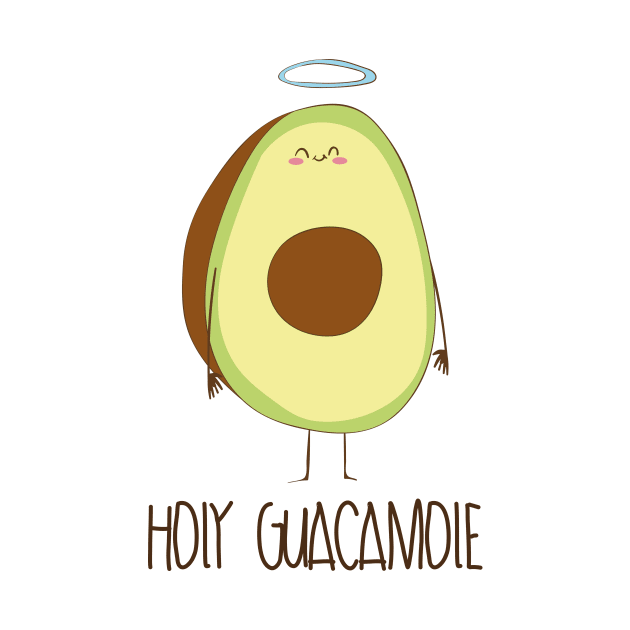 Holy Guacamole! Cute Avocado With Halo by Dreamy Panda Designs