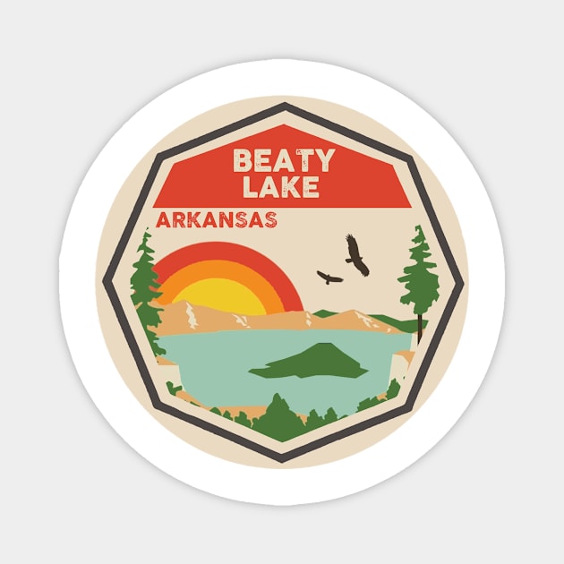 Beaty Lake Arkansas Colorful Scene Magnet by POD4